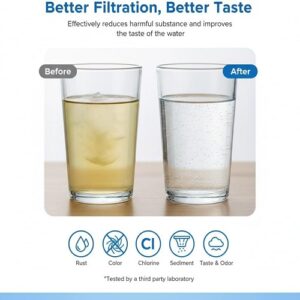 Replacement For Samsung HAF-QIN-2P/EXP Refrigerator Water Filter, Reduces 99% of Harmful Contaminants for Clean, Clear Drinking Water, 6-Month Life, Easy Install, Pack of 2
