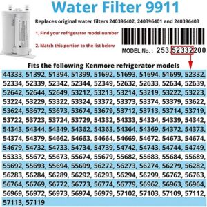Refrigerator Water Filter 9911 Replacement – High-Quality Carbon Filter (1 Pack)