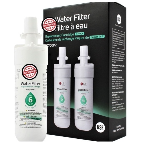 Replacement For LG LT700P2 Refrigerator Water Filter – 6-Month / 200 Gallon Replacement (2 Pack)