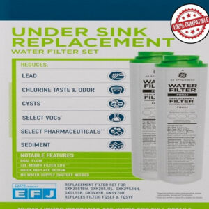 Replacement For GE Dual Flow Under Sink Filter Replacement Compatible with GXK255TBN FQK2J