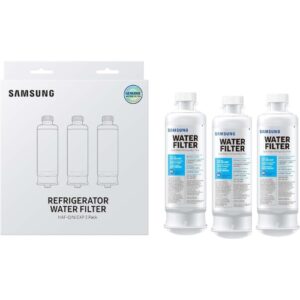 Samsung HAF-QIN-3P Genuine Refrigerator Water Filter – Carbon Block Filtration, Water & Ice Filter - Pack of 3