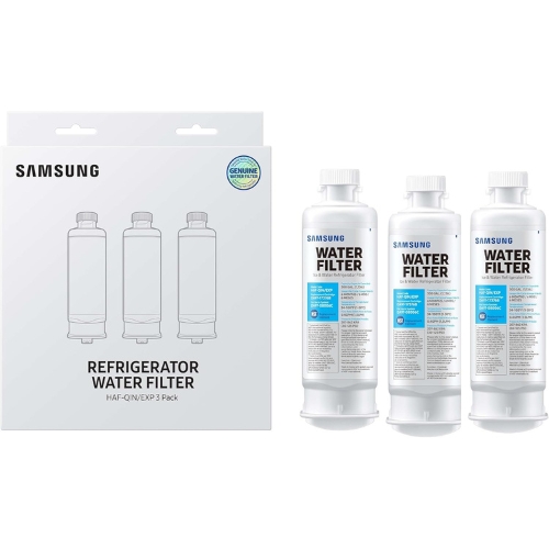 Samsung HAF-QIN-3P Genuine Refrigerator Water Filter – Carbon Block Filtration, Water & Ice Filter - Pack of 3