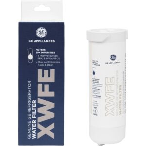 GE XWFE Genuine Refrigerator Water Filter – Reduces Lead, Sulfur & Other Impurities, 6-Month Filter Life - Pack Of 1
