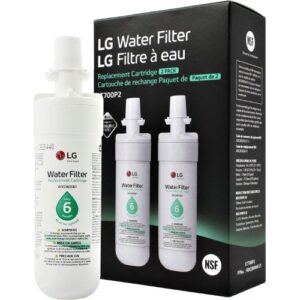 LG LT700P2 Genuine Refrigerator Water Filter – 6-Month / 200-Gallon, White - Pack Of 1