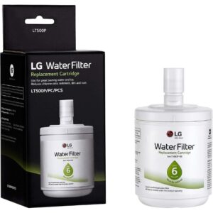 LG LT500P Genuine Refrigerator Water Filter – ADQ72910911, 6-Month / 500-Gallon, White - Pack of 1
