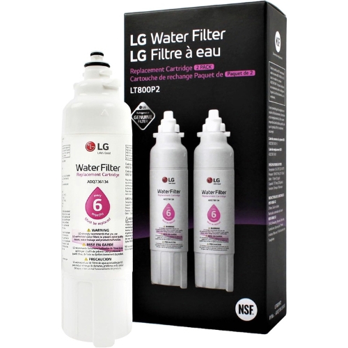 LG LT800P2 Genuine Refrigerator Water Filter – 6-Month / 200-Gallon, White - Pack Of 1