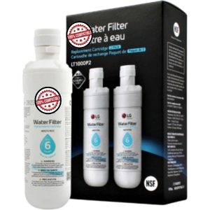 LT1000P2 Refrigerator Water Filter – 6-Month / 200 Gallon, 2 Pack