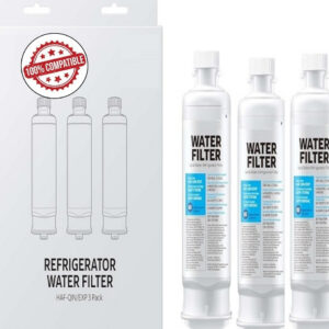 Replacement For Samsung Refrigerator Water and Ice, Carbon Block Filtration for Clean, Clear Drinking Water, HAF-QIN-3P, (Pack of 3)