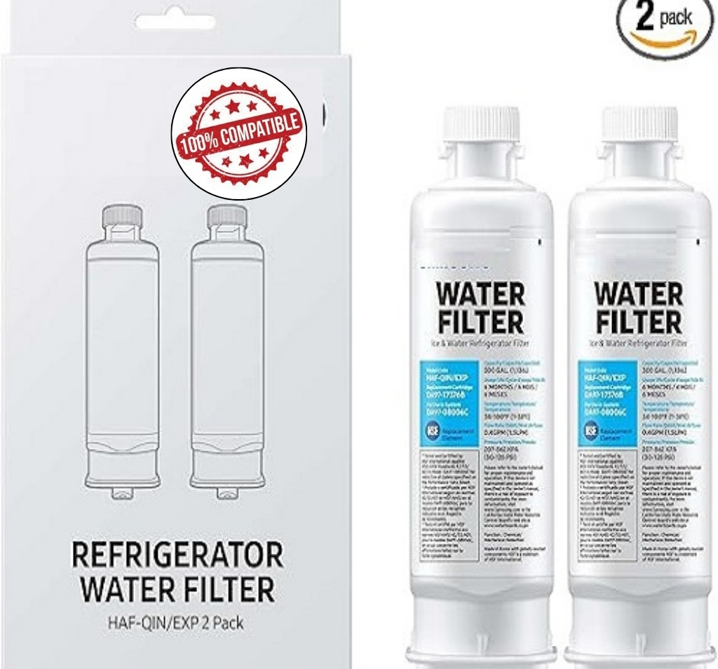Replacement For Samsung HAF-QIN-2P/EXP Refrigerator Water Filter, Reduces 99% of Harmful Contaminants for Clean, Clear Drinking Water, 6-Month Life, Easy Install, Pack of 2 - Image 5