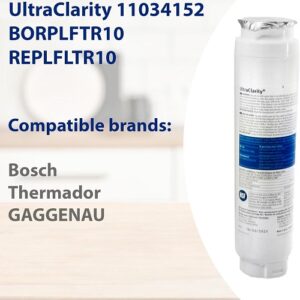 Replacement For Bosch UltraClarity 11034152 BORPLFTR10 REPLFLTR10 fits Bosch Thermador GAGGENAU Refrigerator Water Filter