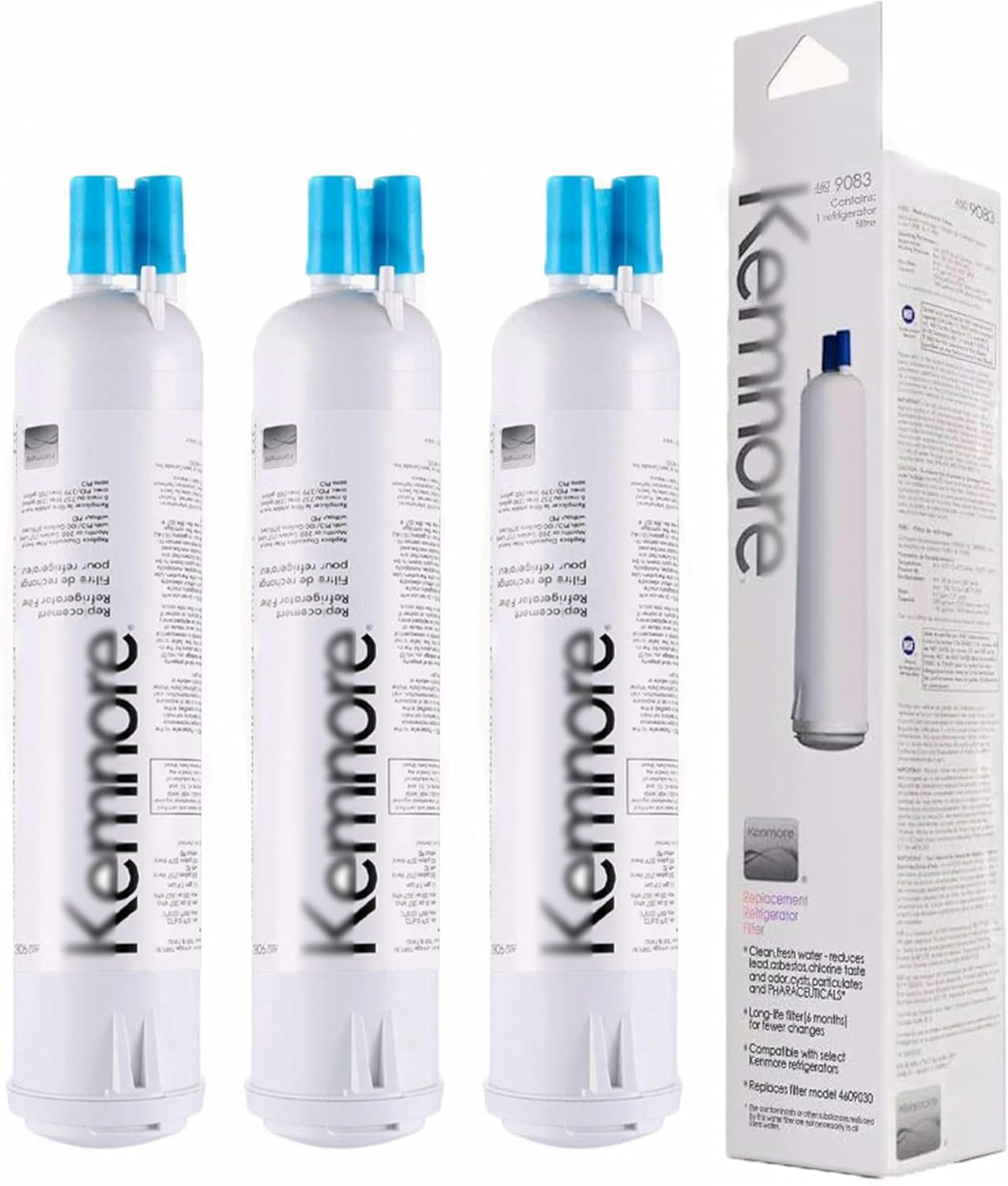 Replacement For Kenmore High-Efficiency 9083 / 46-9083 / 46-9030 Fridge Water Filter – 3-Pack - Image 2