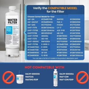Replacement For Samsung HAF-QIN/EXP DA97 – Compatible with DA97-17376B – Carbon Block 99% Contaminant Reduction – Fresh Water & Ice – 12 Month Life 2 PACK