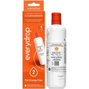 Everydrop by Whirlpool Filter 2 Genuine Refrigerator Water Filter – EDR2RXD1, Ice & Water Filter, Orange.
